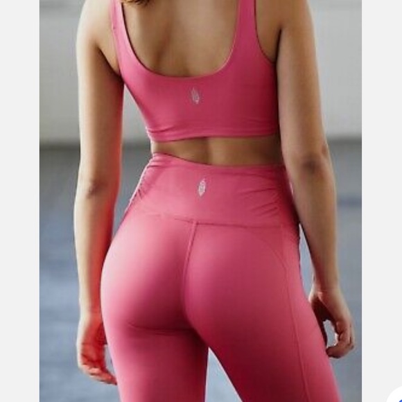 FREE PEOPLE Movement ‘Breathe Easy’ — Legging, Size S, Raspberry - Picture 4 of 7